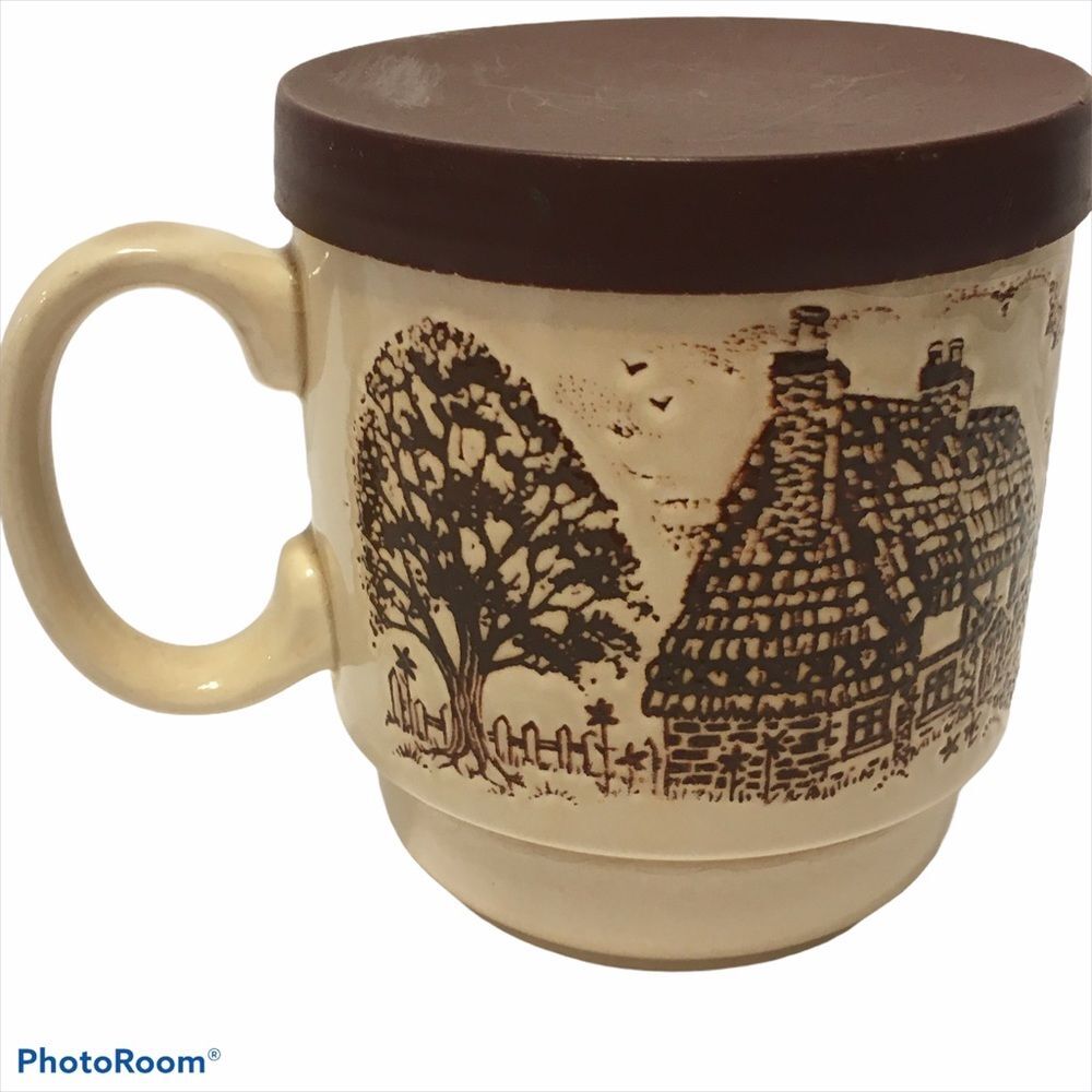 Kiln Craft Staffordshire  Coffee Mug Cup With Lid